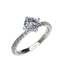 Ékszerpalota eljegyzési gyűrű 0,8ct gyémánttal BRK517 fehér arany