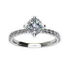Ékszerpalota eljegyzési gyűrű 0,8ct gyémánttal BRK517 fehér arany