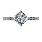 Ékszerpalota eljegyzési gyűrű 0,8ct gyémánttal BRK517 fehér arany