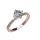 Ékszerpalota eljegyzési gyűrű 0,8ct G/VS gyémánttal BRK517 rozé arany