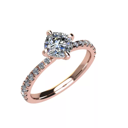 Ékszerpalota eljegyzési gyűrű 0,8ct G/VS gyémánttal BRK517 rozé arany