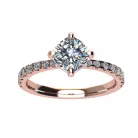 Ékszerpalota eljegyzési gyűrű 0,8ct G/VS gyémánttal BRK517 rozé arany