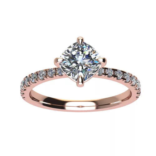 Ékszerpalota eljegyzési gyűrű 0,8ct G/VS gyémánttal BRK517 rozé arany