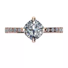Ékszerpalota eljegyzési gyűrű 0,8ct G/VS gyémánttal BRK517 rozé arany