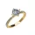 Ékszerpalota eljegyzési gyűrű 0,8ct G/VS gyémánttal BRK517 sárga arany