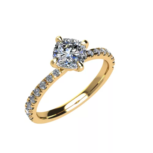 Ékszerpalota eljegyzési gyűrű 0,8ct G/VS gyémánttal BRK517 sárga arany