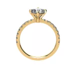 Ékszerpalota eljegyzési gyűrű 0,8ct G/VS gyémánttal BRK517 sárga arany
