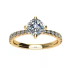 Ékszerpalota eljegyzési gyűrű 0,8ct G/VS gyémánttal BRK517 sárga arany