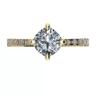 Ékszerpalota eljegyzési gyűrű 0,8ct G/VS gyémánttal BRK517 sárga arany