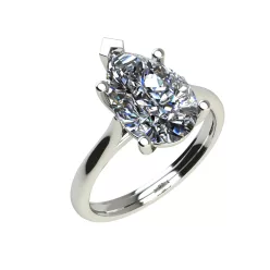   Ékszerpalota eljegyzési gyűrű 3,0ct gyémánttal BRK518 fehér arany