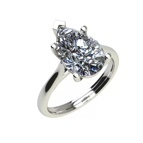 Ékszerpalota eljegyzési gyűrű 3,0ct gyémánttal BRK518 fehér arany
