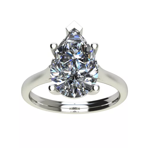 Ékszerpalota eljegyzési gyűrű 3,0ct gyémánttal BRK518 fehér arany