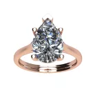 Ékszerpalota eljegyzési gyűrű 3,0ct G/VS gyémánttal BRK518 rozé arany