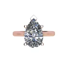 Ékszerpalota eljegyzési gyűrű 3,0ct G/VS gyémánttal BRK518 rozé arany