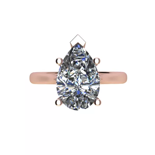 Ékszerpalota eljegyzési gyűrű 3,0ct G/VS gyémánttal BRK518 rozé arany