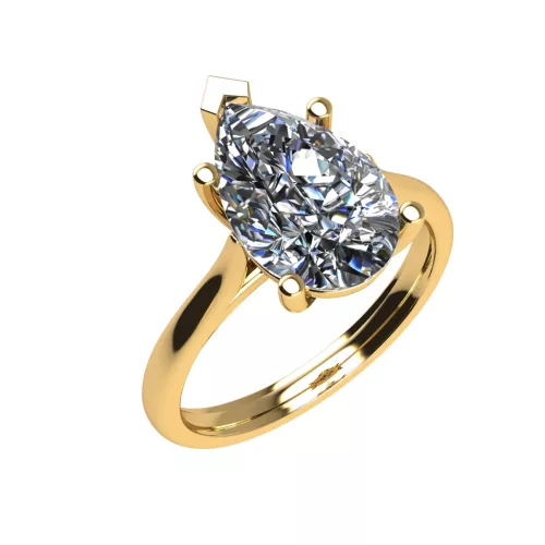 Ékszerpalota eljegyzési gyűrű 3,0ct G/VS gyémánttal BRK518 sárga arany