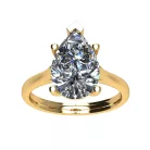 Ékszerpalota eljegyzési gyűrű 3,0ct G/VS gyémánttal BRK518 sárga arany