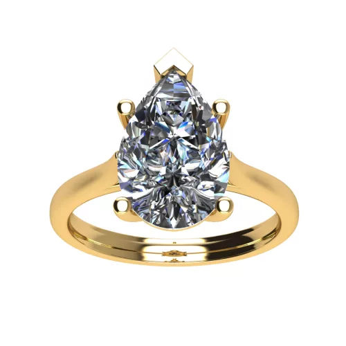 Ékszerpalota eljegyzési gyűrű 3,0ct G/VS gyémánttal BRK518 sárga arany