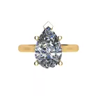 Ékszerpalota eljegyzési gyűrű 3,0ct G/VS gyémánttal BRK518 sárga arany