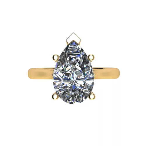 Ékszerpalota eljegyzési gyűrű 3,0ct G/VS gyémánttal BRK518 sárga arany
