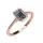 Ékszerpalota eljegyzési gyűrű 0,9ct G/VS gyémánttal BRK519 rozé arany