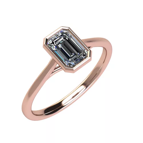 Ékszerpalota eljegyzési gyűrű 0,9ct G/VS gyémánttal BRK519 rozé arany