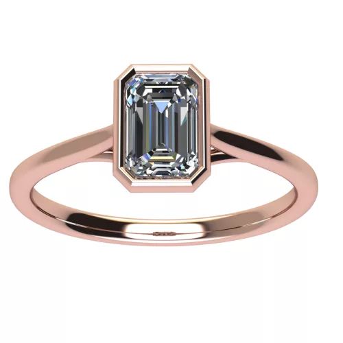 Ékszerpalota eljegyzési gyűrű 0,9ct G/VS gyémánttal BRK519 rozé arany