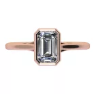Ékszerpalota eljegyzési gyűrű 0,9ct G/VS gyémánttal BRK519 rozé arany