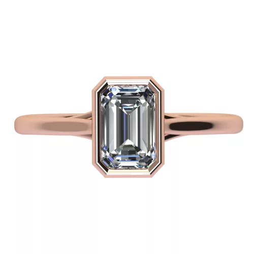 Ékszerpalota eljegyzési gyűrű 0,9ct G/VS gyémánttal BRK519 rozé arany