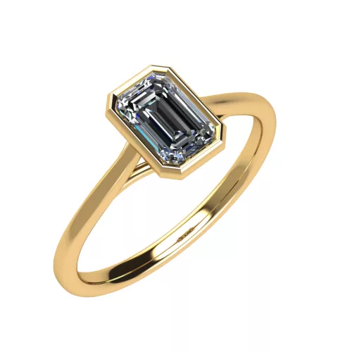 Ékszerpalota eljegyzési gyűrű 0,9ct G/VS gyémánttal BRK519 sárga arany