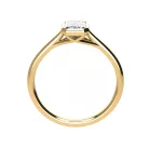 Ékszerpalota eljegyzési gyűrű 0,9ct G/VS gyémánttal BRK519 sárga arany