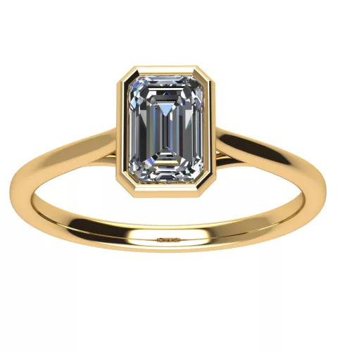 Ékszerpalota eljegyzési gyűrű 0,9ct G/VS gyémánttal BRK519 sárga arany