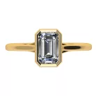 Ékszerpalota eljegyzési gyűrű 0,9ct G/VS gyémánttal BRK519 sárga arany