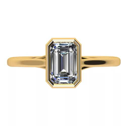 Ékszerpalota eljegyzési gyűrű 0,9ct G/VS gyémánttal BRK519 sárga arany