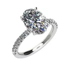 Ékszerpalota eljegyzési gyűrű 2,0ct G/VS gyémánttal BRK520 fehér arany