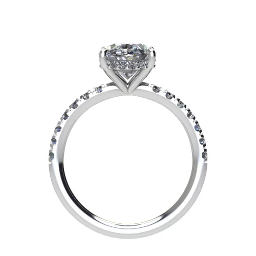 Ékszerpalota eljegyzési gyűrű 2,0ct G/VS gyémánttal BRK520 fehér arany