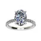 Ékszerpalota eljegyzési gyűrű 2,0ct G/VS gyémánttal BRK520 fehér arany
