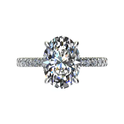 Ékszerpalota eljegyzési gyűrű 2,0ct G/VS gyémánttal BRK520 fehér arany