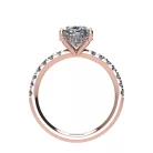 Ékszerpalota eljegyzési gyűrű 2,0ct G/VS gyémánttal BRK520 rozé arany