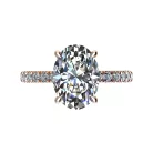 Ékszerpalota eljegyzési gyűrű 2,0ct G/VS gyémánttal BRK520 rozé arany
