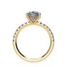Ékszerpalota eljegyzési gyűrű 2,0ct G/VS gyémánttal BRK520 sárga arany
