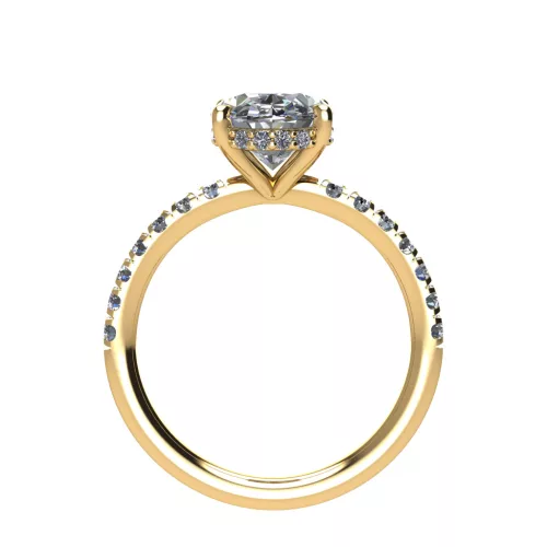 Ékszerpalota eljegyzési gyűrű 2,0ct G/VS gyémánttal BRK520 sárga arany