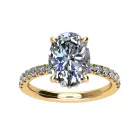 Ékszerpalota eljegyzési gyűrű 2,0ct G/VS gyémánttal BRK520 sárga arany