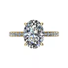 Ékszerpalota eljegyzési gyűrű 2,0ct G/VS gyémánttal BRK520 sárga arany