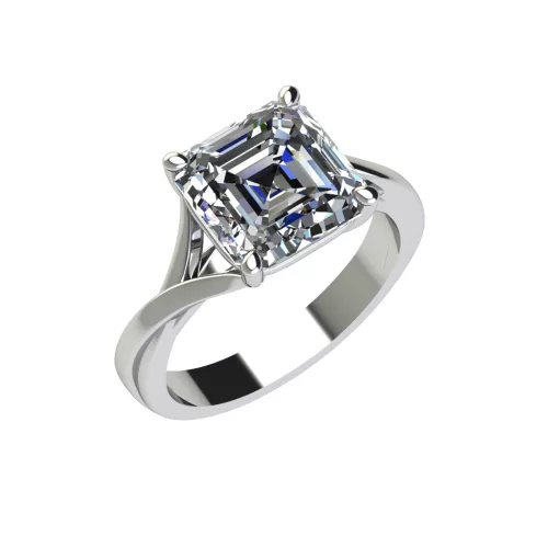 Ékszerpalota eljegyzési gyűrű 4,0ct gyémánttal BRK521 fehér arany