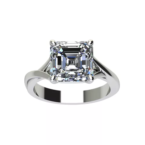 Ékszerpalota eljegyzési gyűrű 4,0ct gyémánttal BRK521 fehér arany