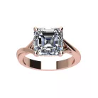 Ékszerpalota eljegyzési gyűrű 4,0ct G/VS gyémánttal BRK521 rozé arany