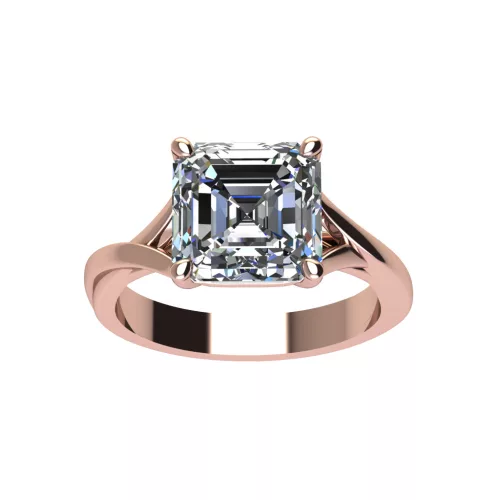 Ékszerpalota eljegyzési gyűrű 4,0ct G/VS gyémánttal BRK521 rozé arany