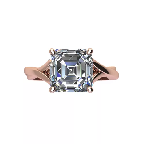 Ékszerpalota eljegyzési gyűrű 4,0ct G/VS gyémánttal BRK521 rozé arany