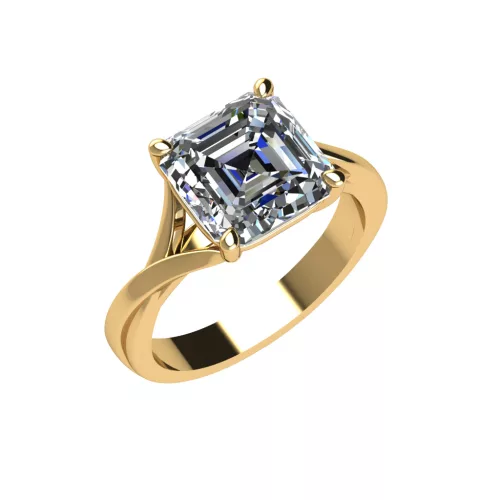 Ékszerpalota eljegyzési gyűrű 4,0ct G/VS gyémánttal BRK521 sárga arany
